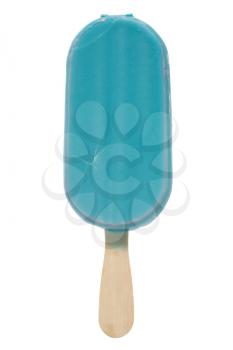 Blueberry creamsicle popsicle isolated on white background