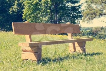 Empty wooden bench at park,nice place for resting