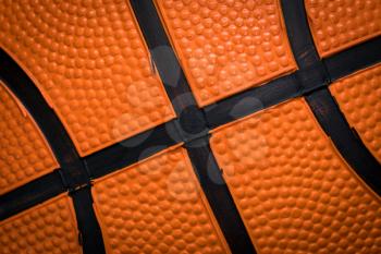 Close up of Basketball skin pattern for background and texture