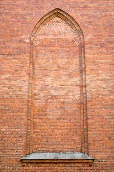Vintage brick wall with sealed window