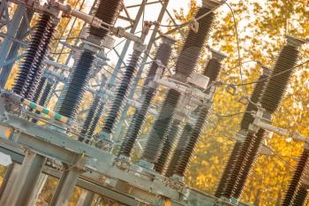 High voltage transformer with electrical insulation and electrical equipment in power substation