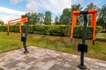 Exercise and fitness equipment for sports workout in the outdoor gym