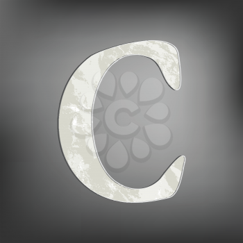 Royalty Free Clipart Image of the Letter C