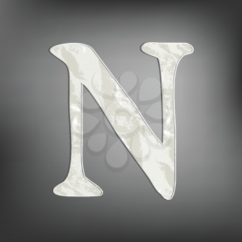 Royalty Free Clipart Image of the Letter N