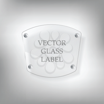 Royalty Free Clipart Image of a Glass Sign