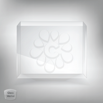 Royalty Free Clipart Image of a Glass Box