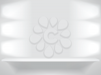 Royalty Free Clipart Image of Lights on a Shelf