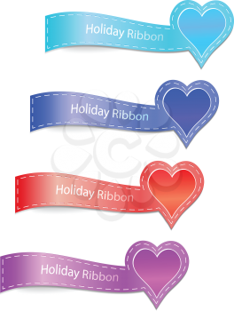 Royalty Free Clipart Image of Holiday Ribbons