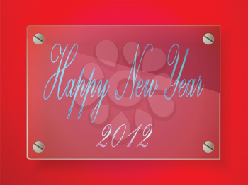 Royalty Free Clipart Image of a New Year Plaque