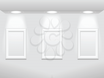 Royalty Free Clipart Image of Lights Above Frames