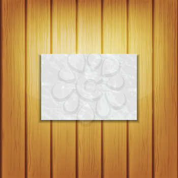 Royalty Free Clipart Image of a Sign on Wood Panels