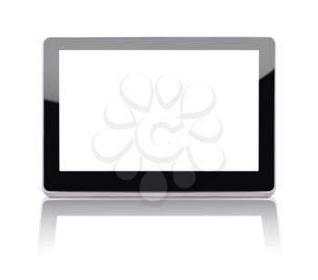 Modern tablet device over white background