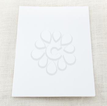Canva card on cotton texture