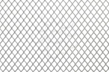 Metal net on the white background