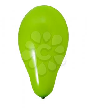 Green baloon over the white background
