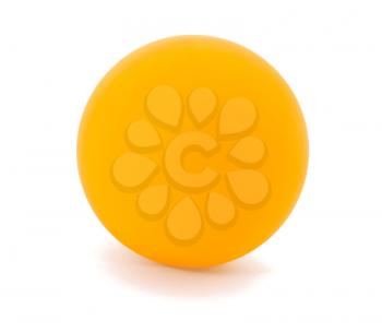 Orange ping ping ball on white background