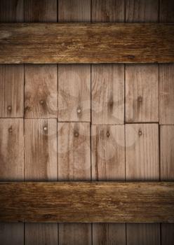 Wooden old  boards and plaster wall