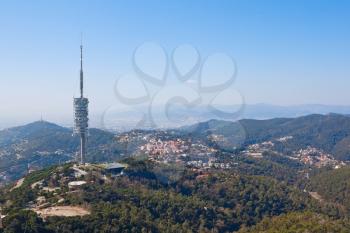 Television tower in Barcelona city