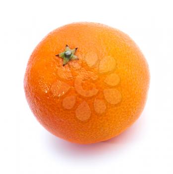 One juicy tangerine isolated on white background