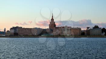 Some remarkable buildings in Riga river coast