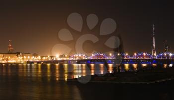 Riga view in the night