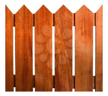 Wooden fence isolated on the white background