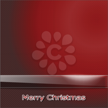 Red christmas background with glass bow
