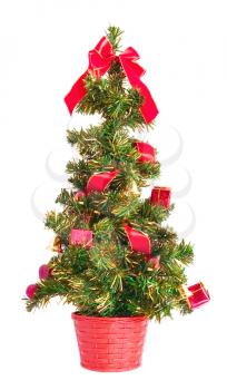 Christmas tree with blank card  for your text