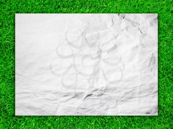 White paper on grass field