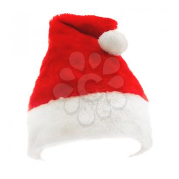 Christmas red hat on white