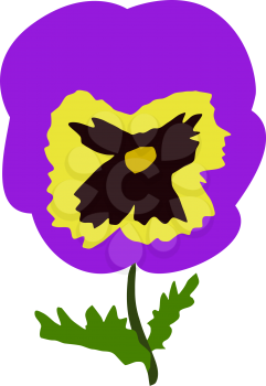 Royalty Free Clipart Image of a Pansy Flower