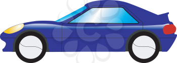 Royalty Free Clipart Image of a Cartoon Sports Car