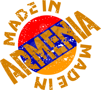 Royalty Free Clipart Image of a Label Made in Armenia