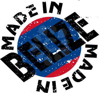 Royalty Free Clipart Image of a Label for Made in Belize