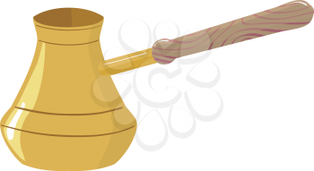 Royalty Free Clipart Image of a Cartoon Coffee Pot