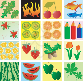 Royalty Free Clipart Image of Various Things