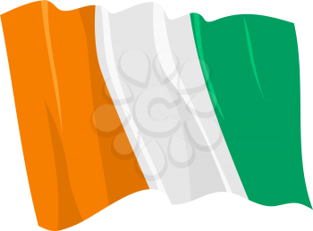 Royalty Free Clipart Image of an Ivory Coast Flag