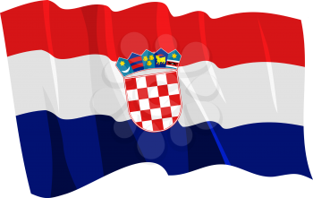 Royalty Free Clipart Image of a Croatia Flag