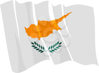 Royalty Free Clipart Image of a Flag of Cyprus
