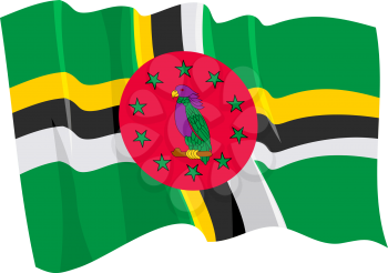 Royalty Free Clipart Image of a Dominica Flag