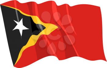 Royalty Free Clipart Image of a East Timor Flag