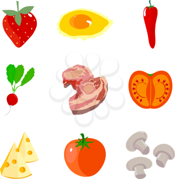 Royalty Free Clipart Image of Foods