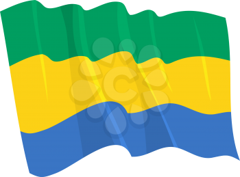 Royalty Free Clipart Image of the Gabon Flag