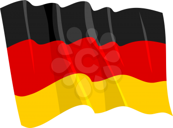 Royalty Free Clipart Image of a Cartoon Drawing of the German Flag