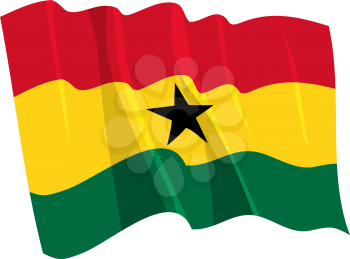 Royalty Free Clipart Image of the Ghana Flag