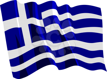 Royalty Free Clipart Image of the Flag of Greece