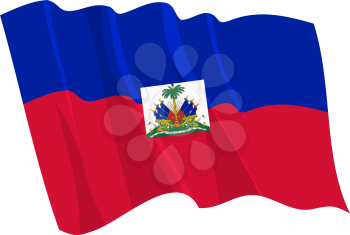 Royalty Free Clipart Image of the Haiti Flag