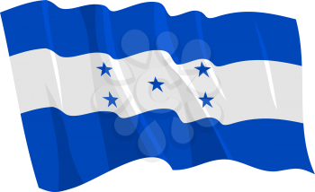 Royalty Free Clipart Image of the Honduras Flag