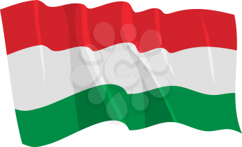 Royalty Free Clipart Image of the Hungary Flag