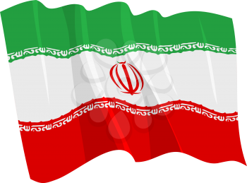 Royalty Free Clipart Image of the Iran Flag